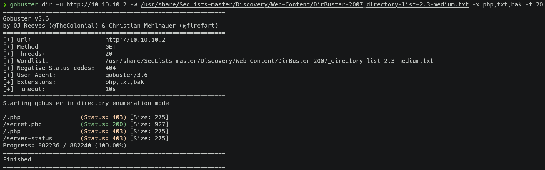 Enumeración de servicio HTTP
