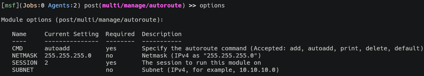 Pivoting hacia la subred 20.20.20.0/24 con metasploit
