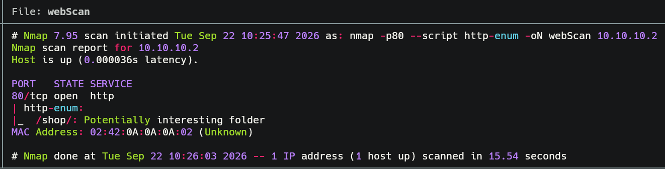 Enumeración del servicio HTTP