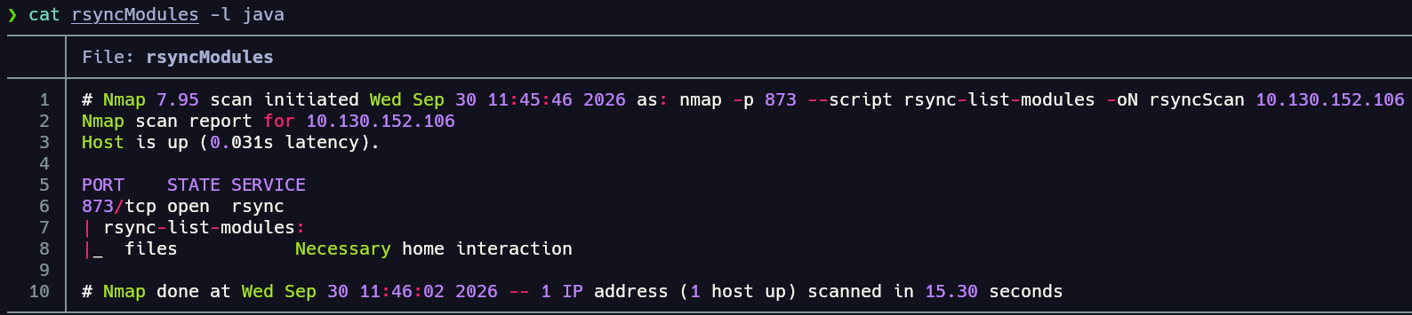 Enumeración de Rsync