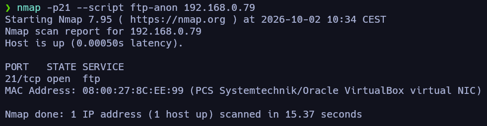 Enumeración de servicio FTP