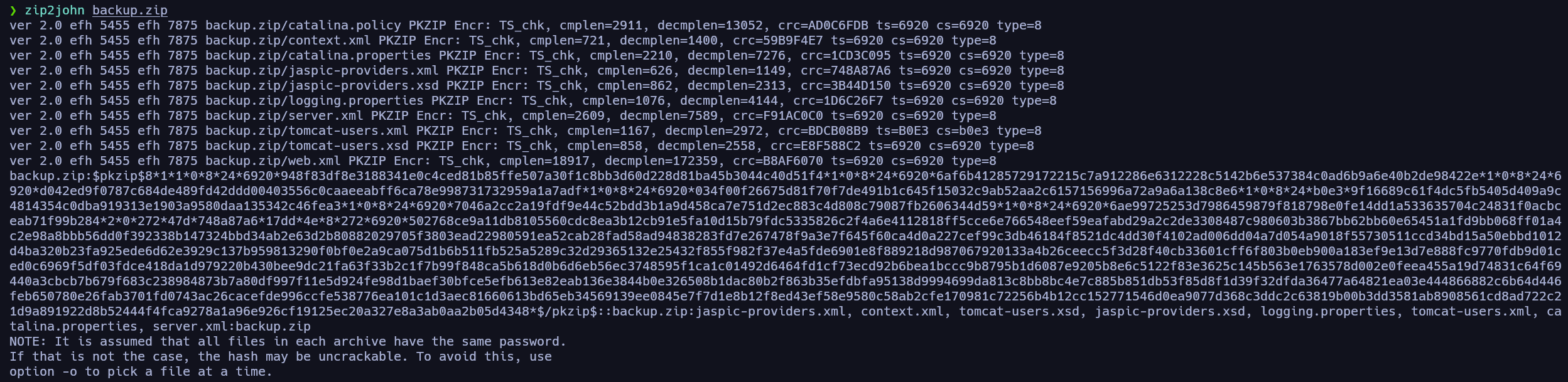 Crackeo de archivos zip protegidos con contraseña