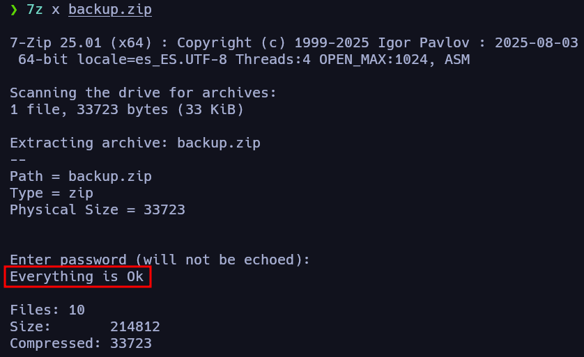Crackeo de archivos zip protegidos con contraseña
