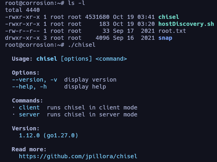 Pivoting manual con **chisel**