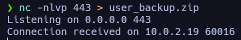 Traspaso de archivos con `netcat`